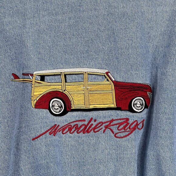 Vintage Port Authority Varsity Jacket L Embroidered Woody Rags Car Connoisseur - Picture 7 of 16